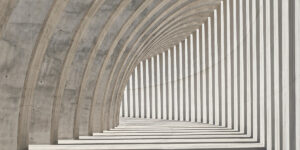 repeating architectural arches showing depth and progression symbolizing compound growth