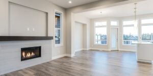 Mortgage payment calculator Canada concept shown through an empty modern home interior